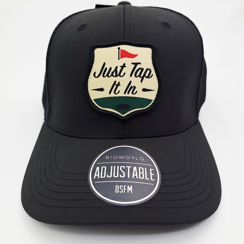 Bioworld Black 'Just Tap It In' Adjustable Cap Chubbs Happy Gilmore